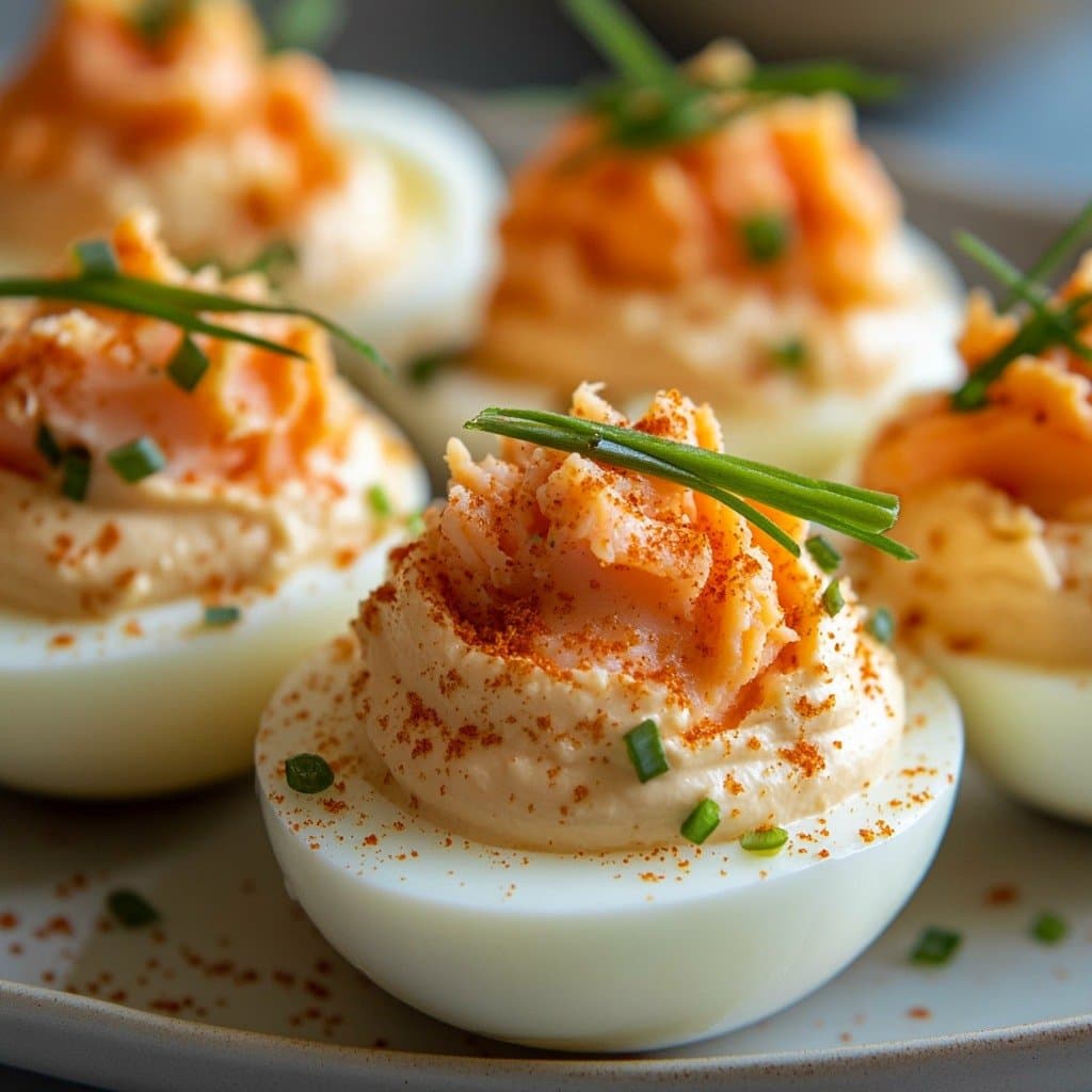 Salmon or Tuna Mimosa Eggs