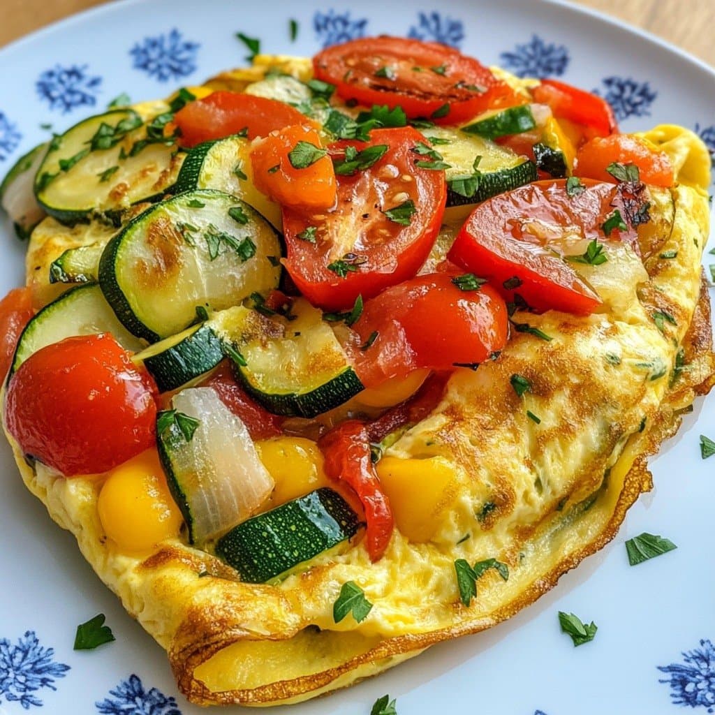 Recette de Omelette aux Légumes du Marché