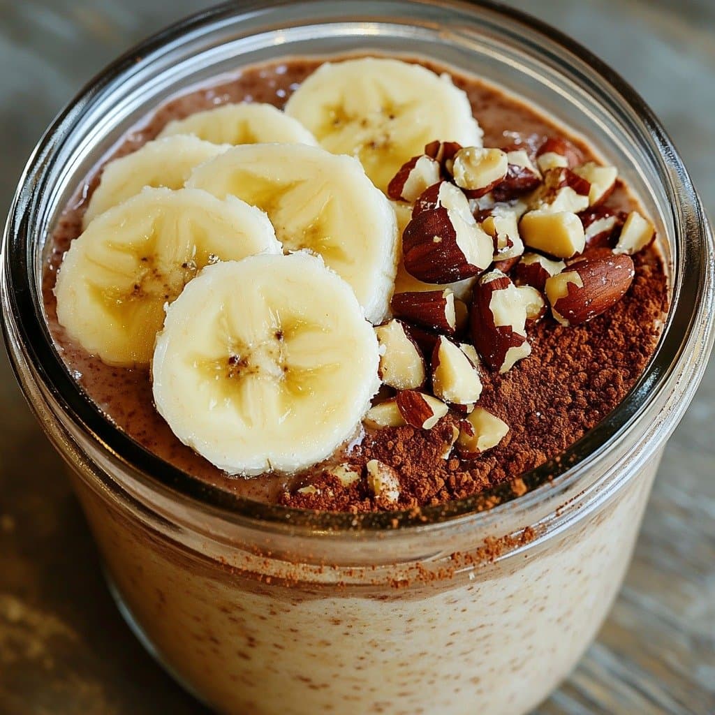 Overnight Oats Cacao-Banane et Noisettes