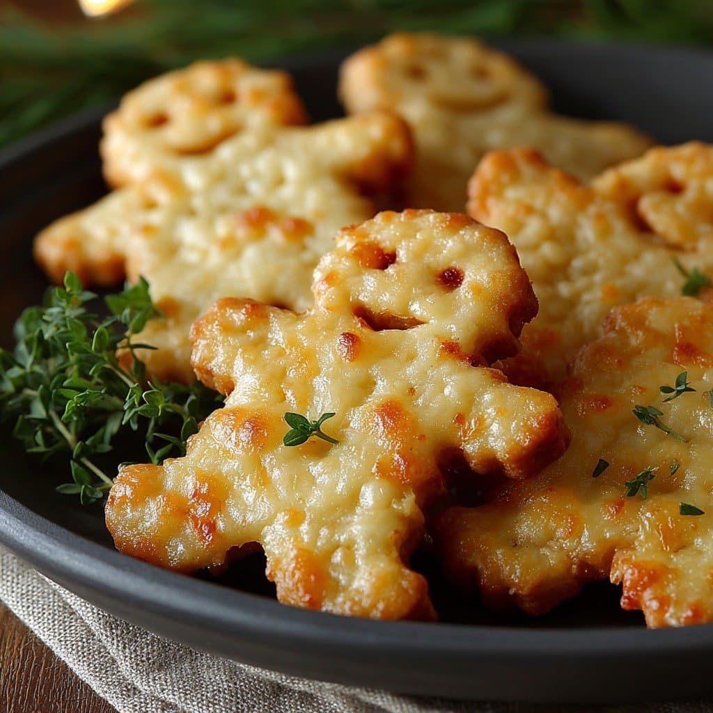 Petits Bonshommes Croquants au Fromage – Apéro de Noël
