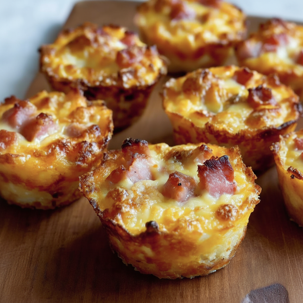 Recette de Petits Flans aux Lardons & Comté