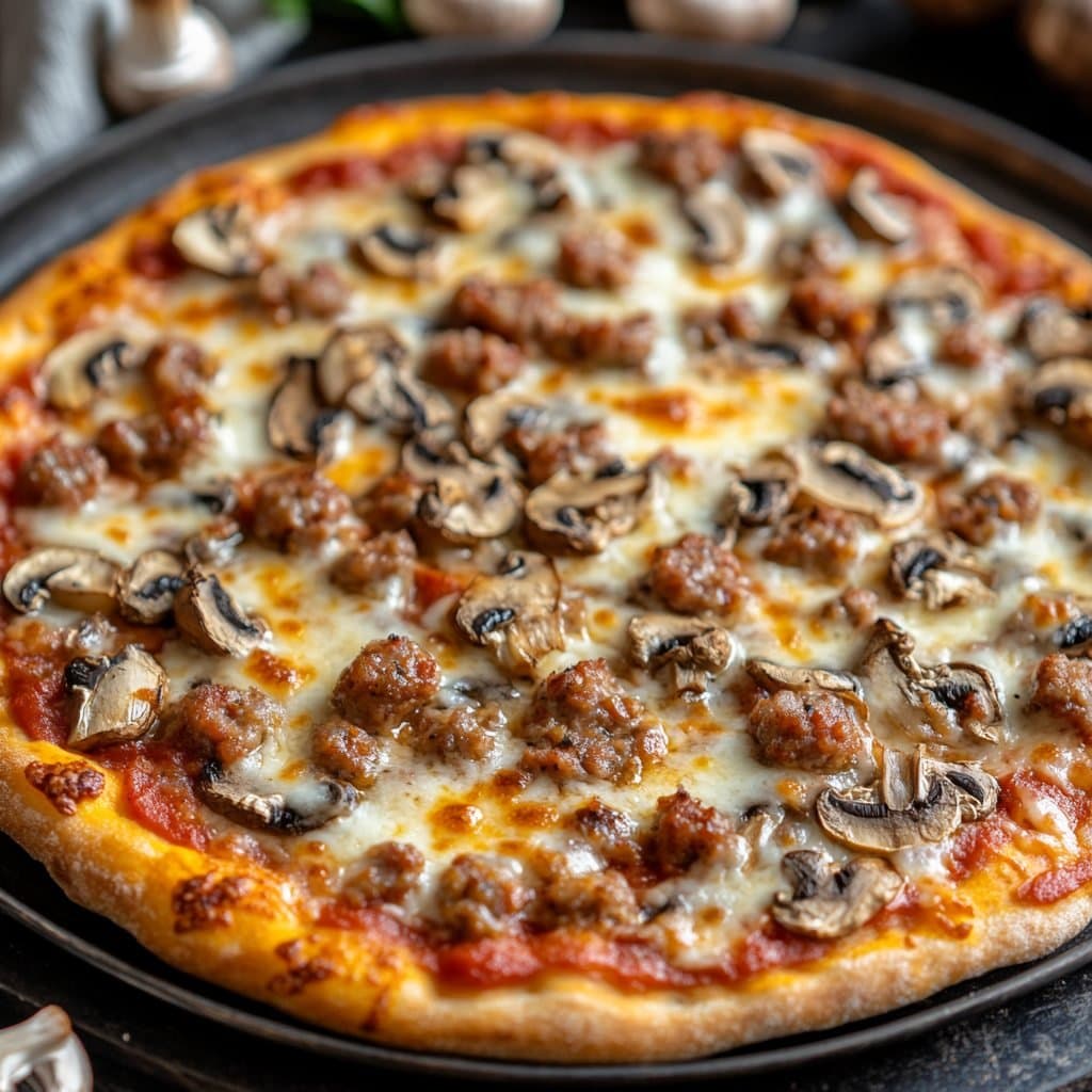 Sausage and Mushroom Pizza