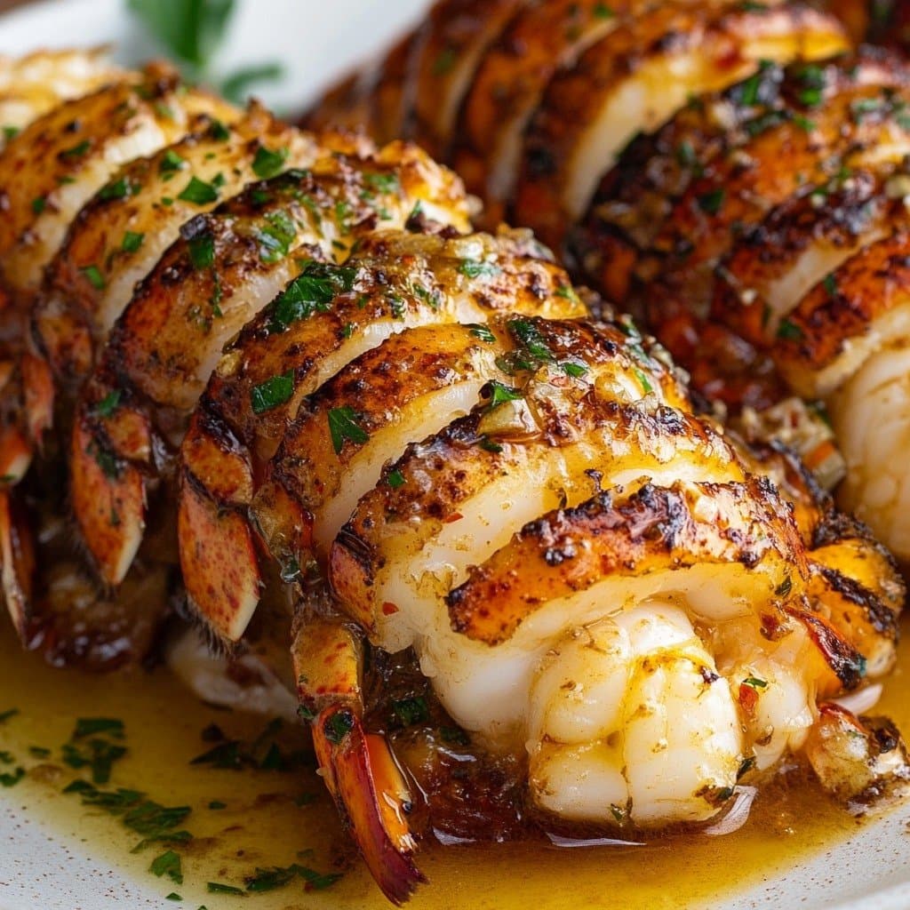 Cola de Langosta con Mantequilla de Ajo