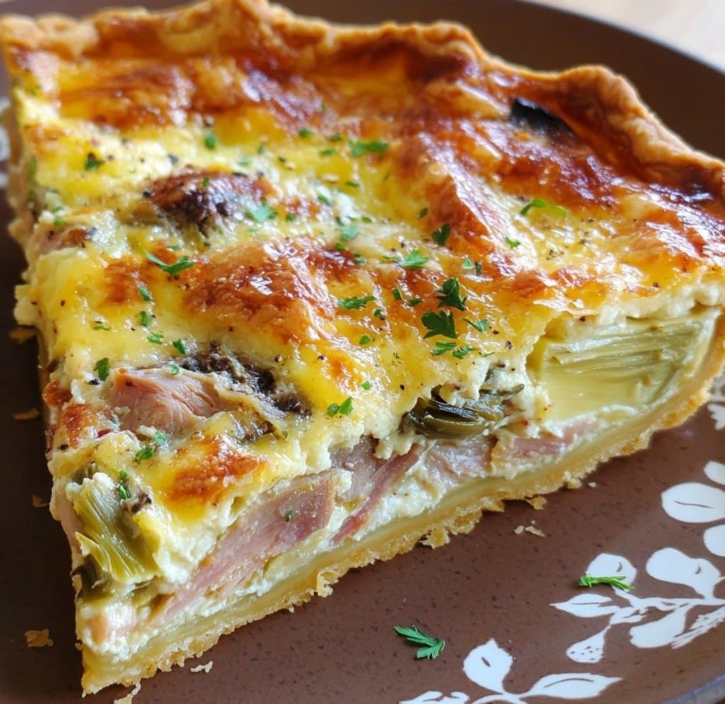 Recette de Tuna, Artichoke & Pecorino Quiche