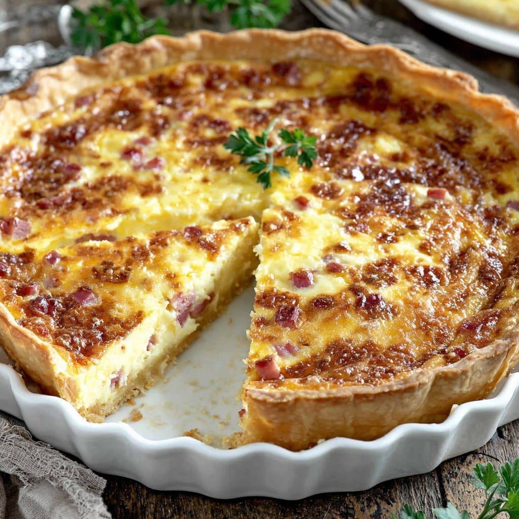 Quiche de Jamón y Queso Clásica Ultra Deliciosa