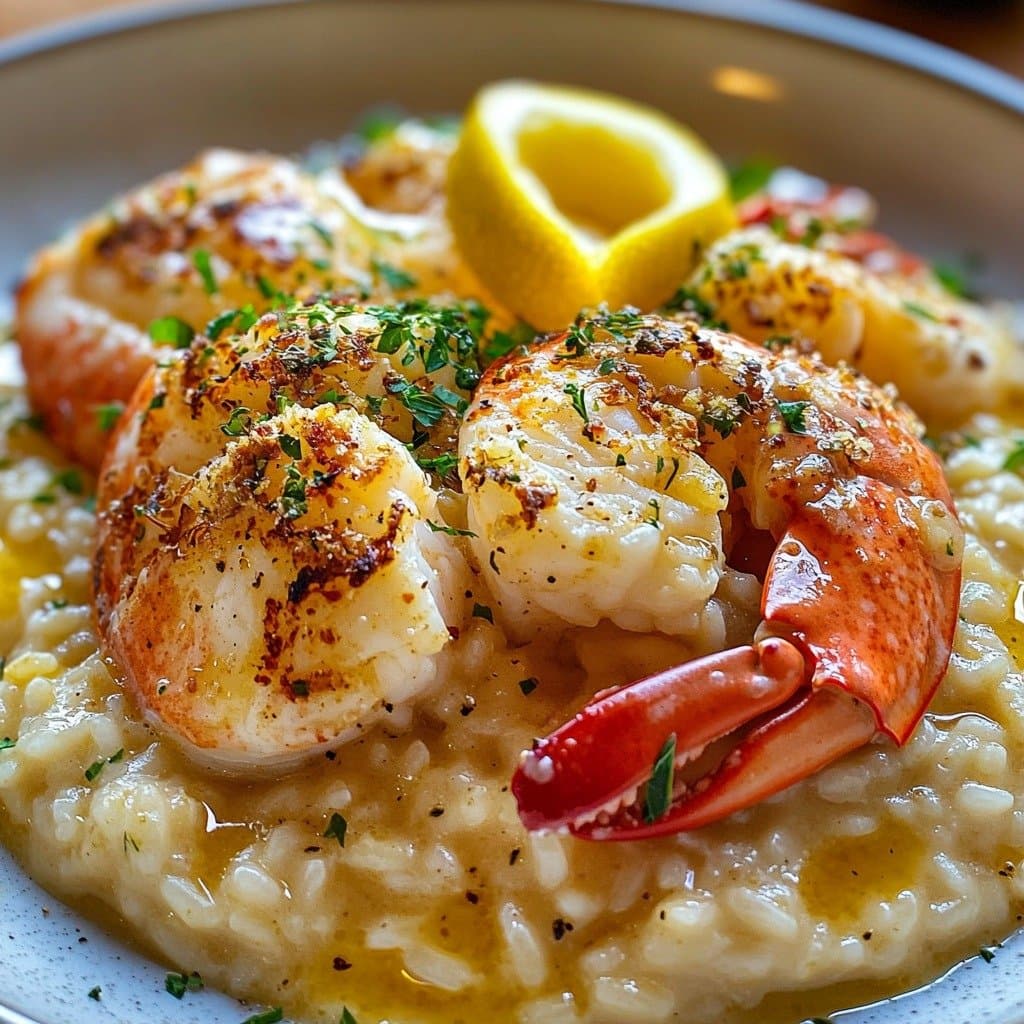 Lobster Risotto with Lemon Butter