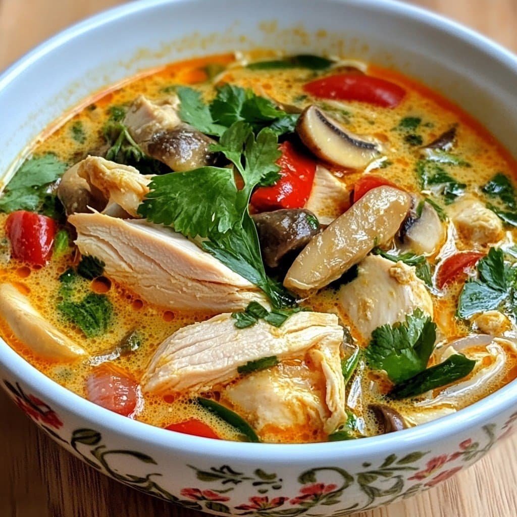 Soupe Thaï au Poulet : L'Équilibre Aromatique
