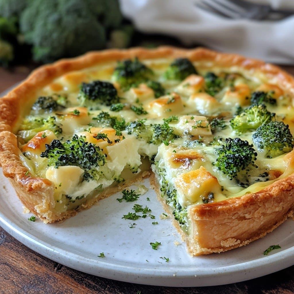 Recette de Easy Broccoli Roquefort Tart