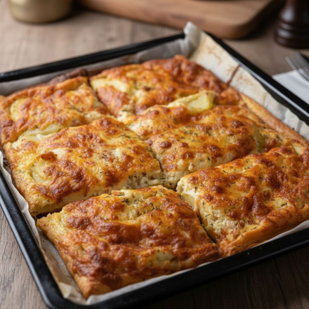 Tarte Feuilletée au Saumon, Pommes de Terre & Mozzarella