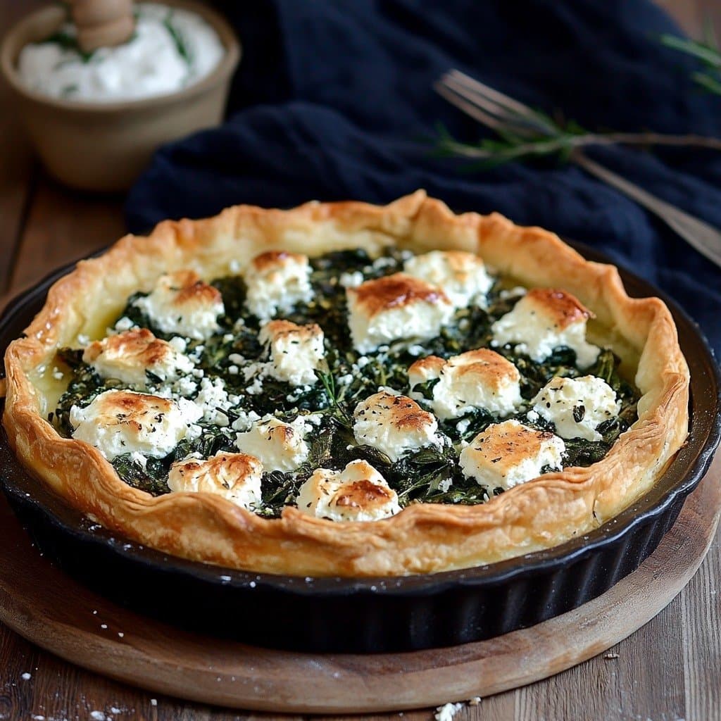 Simple & Quick Spinach & Ricotta Pie