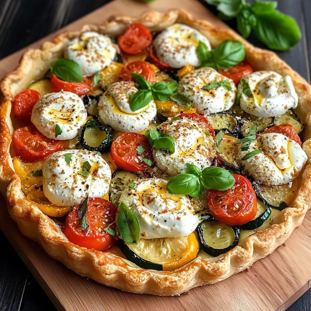 Recette de Tarta de Verduras y Mozzarella