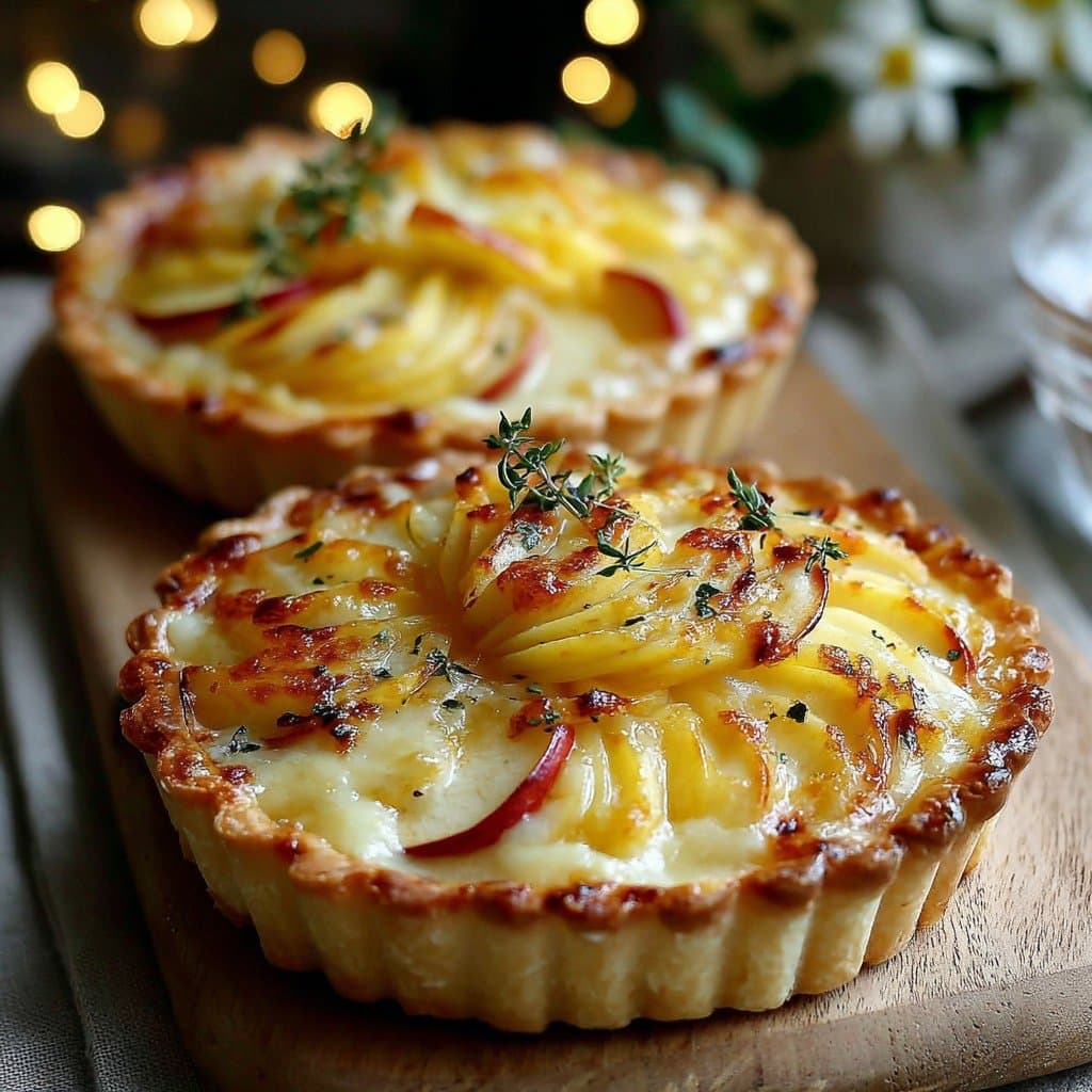 Tartaletas de Comté, Manzana y Tomillo