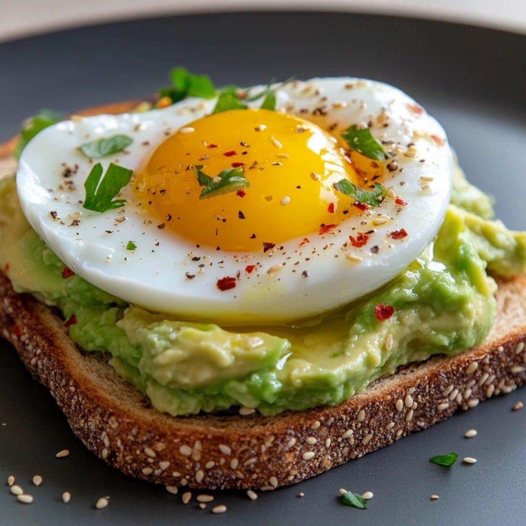 Avocado, Soft-Boiled Egg & Sesame Toasts