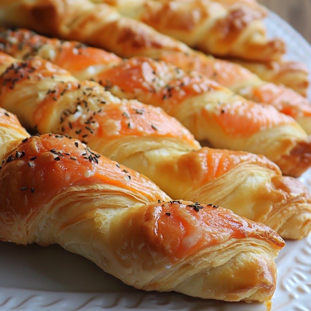 Salmon and Cream Cheese Puff Pastry Twists