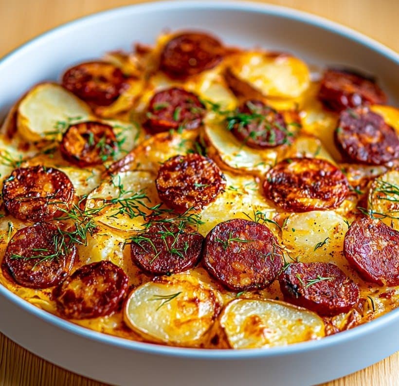 Tortilla Épaisse Pommes de Terre, Chorizo & Aneth