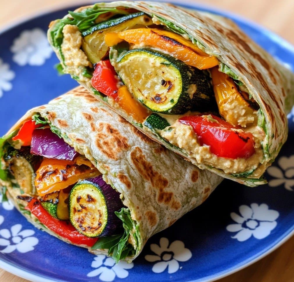 Recette de Vegetarian Hummus & Grilled Vegetable Wrap