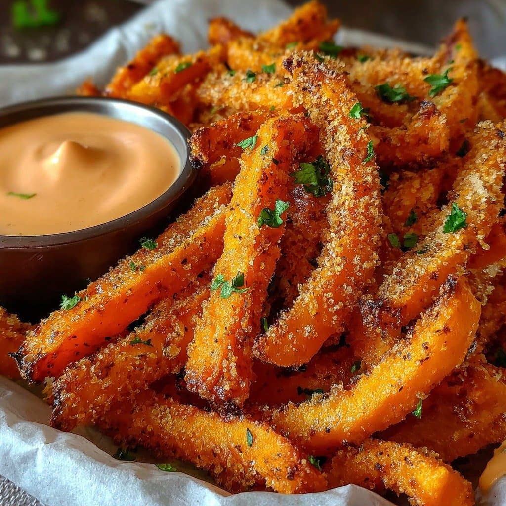 Frites de Carottes Croustillantes & Sauce Épicée