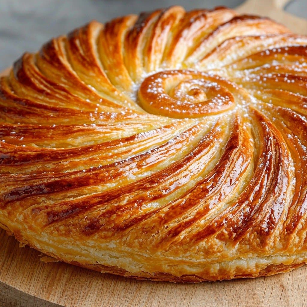 Delicious Spiral King's Cake Puff Pastry