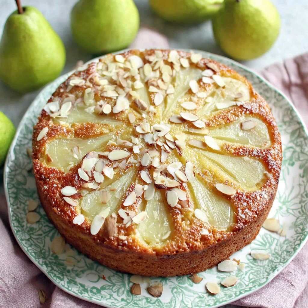 Gâteau Moelleux aux Poires & Amandes : Doux et Parfumé