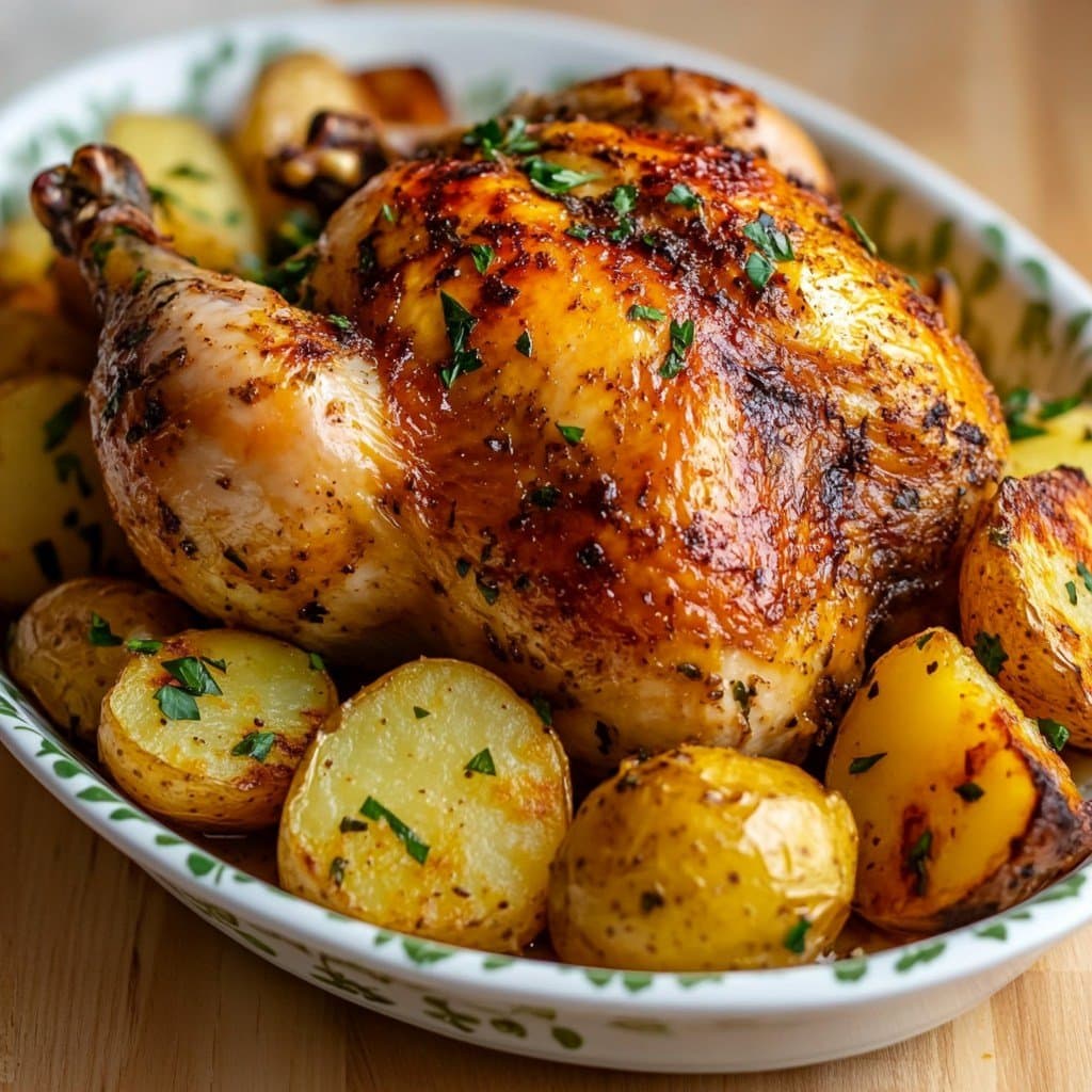 Recette de Poulet Rôti aux Pommes de Terre : Recette Facile et Savoureuse