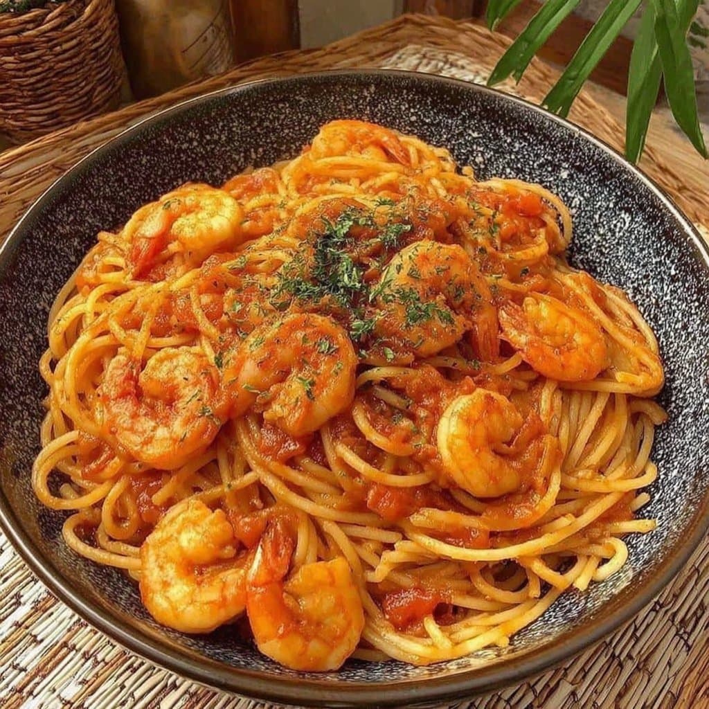 Spaghetti aux Crevettes Sauce Tomate : Rapide et Savoureux