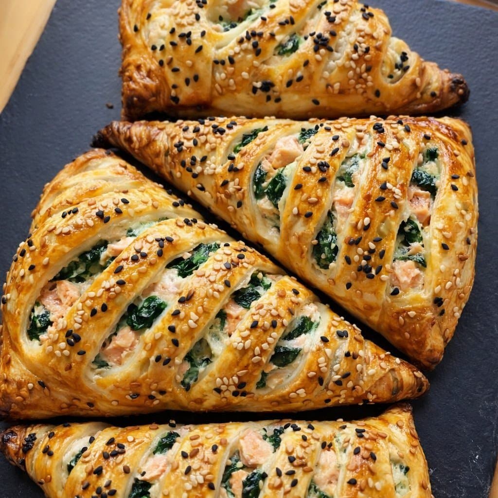 Recette de Feuilleté Saumon, Épinards & Fromage Frais