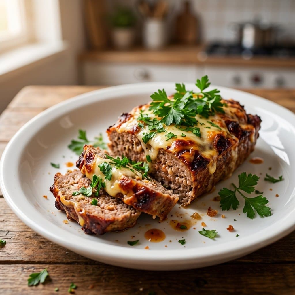 Recette de Pain de Viande Gratiné au Fromage, Moelleux & Savoureux