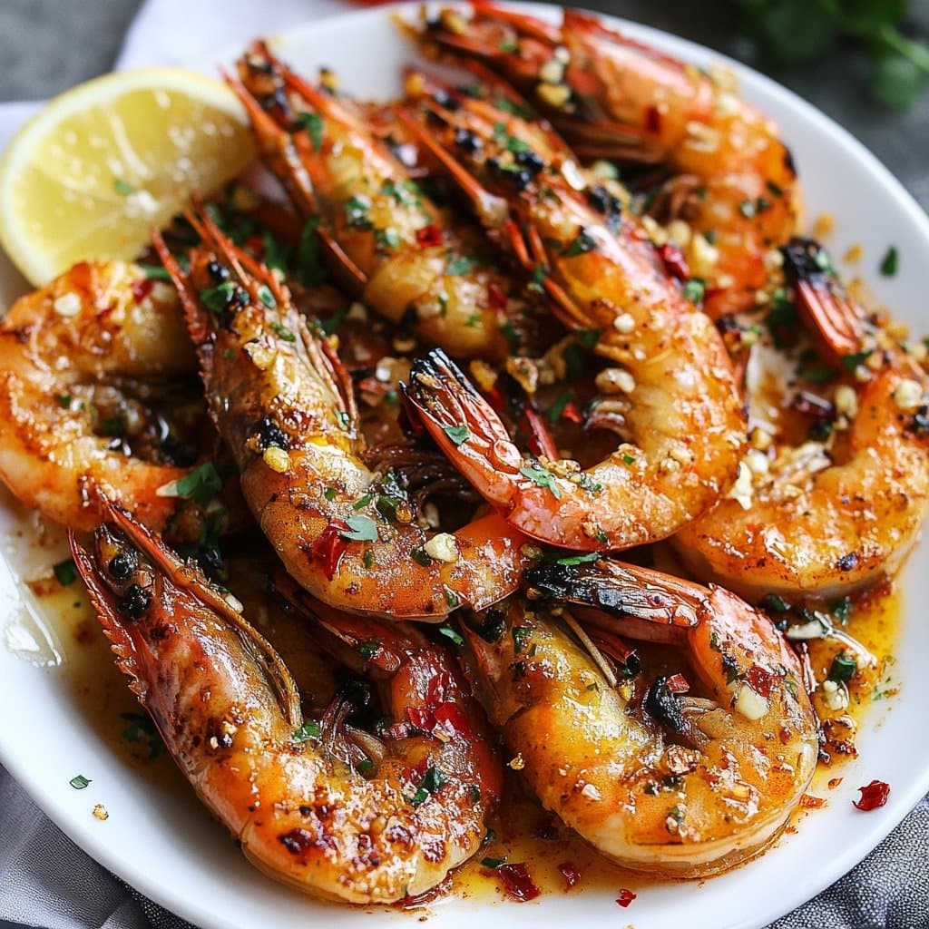 Recette de Crevettes Grillées au Citron et à la Coriandre
