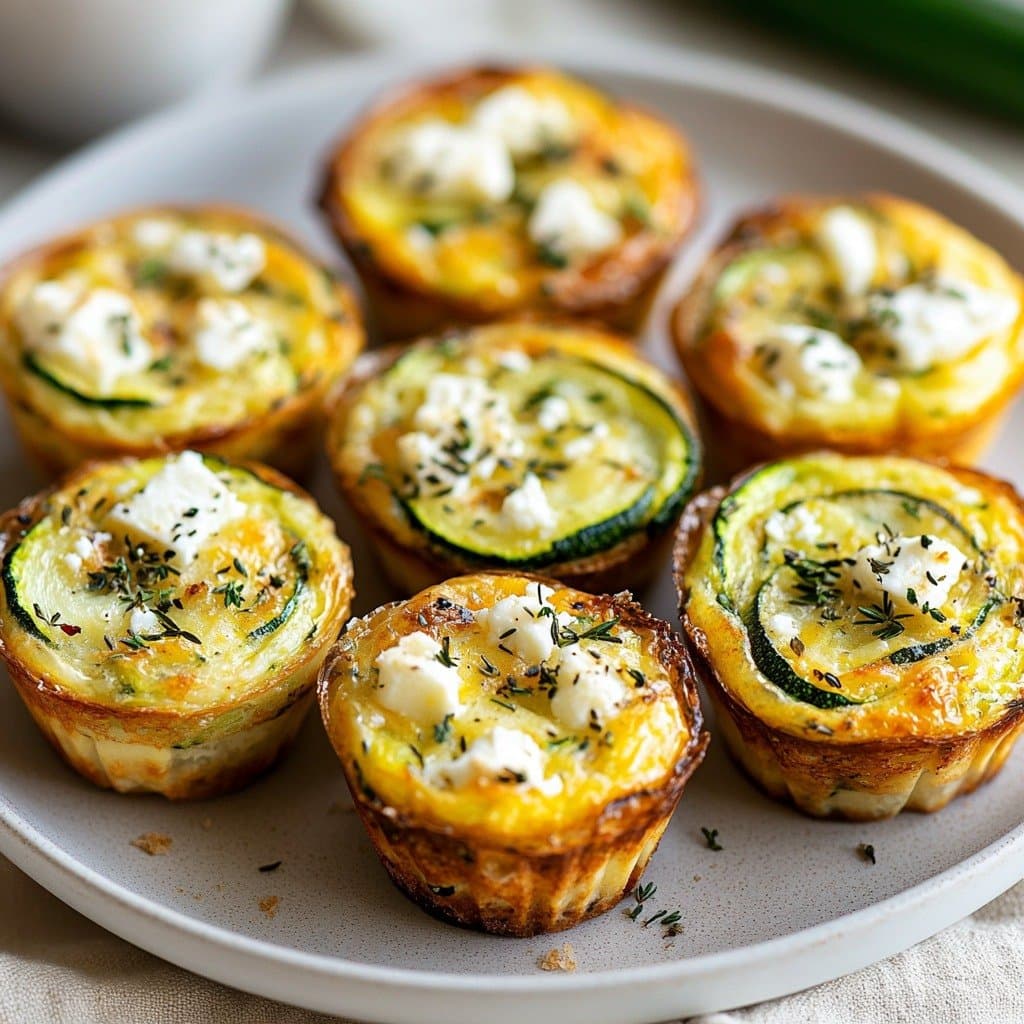Recette de Recette Mini Quiches Sans Croûte Courgettes & Feta