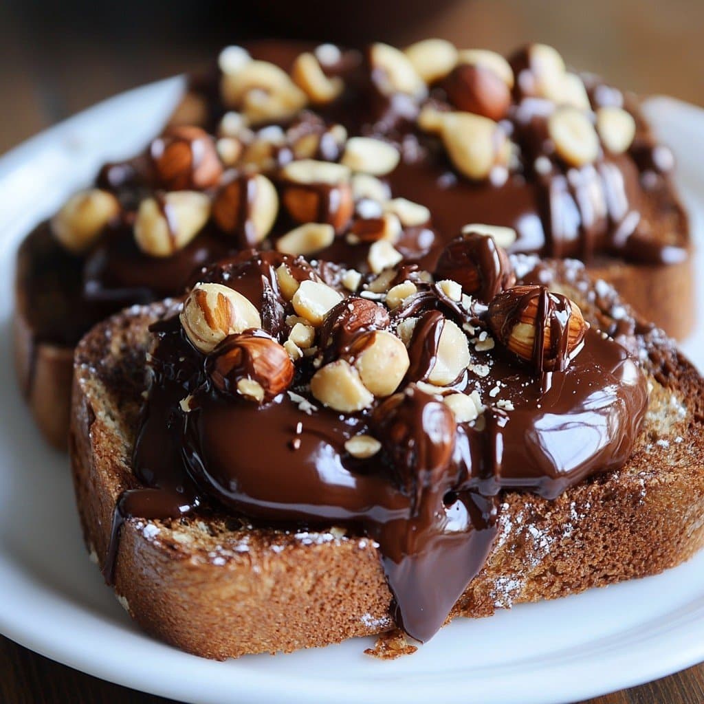 Recette Toasts au Chocolat & aux Noisettes