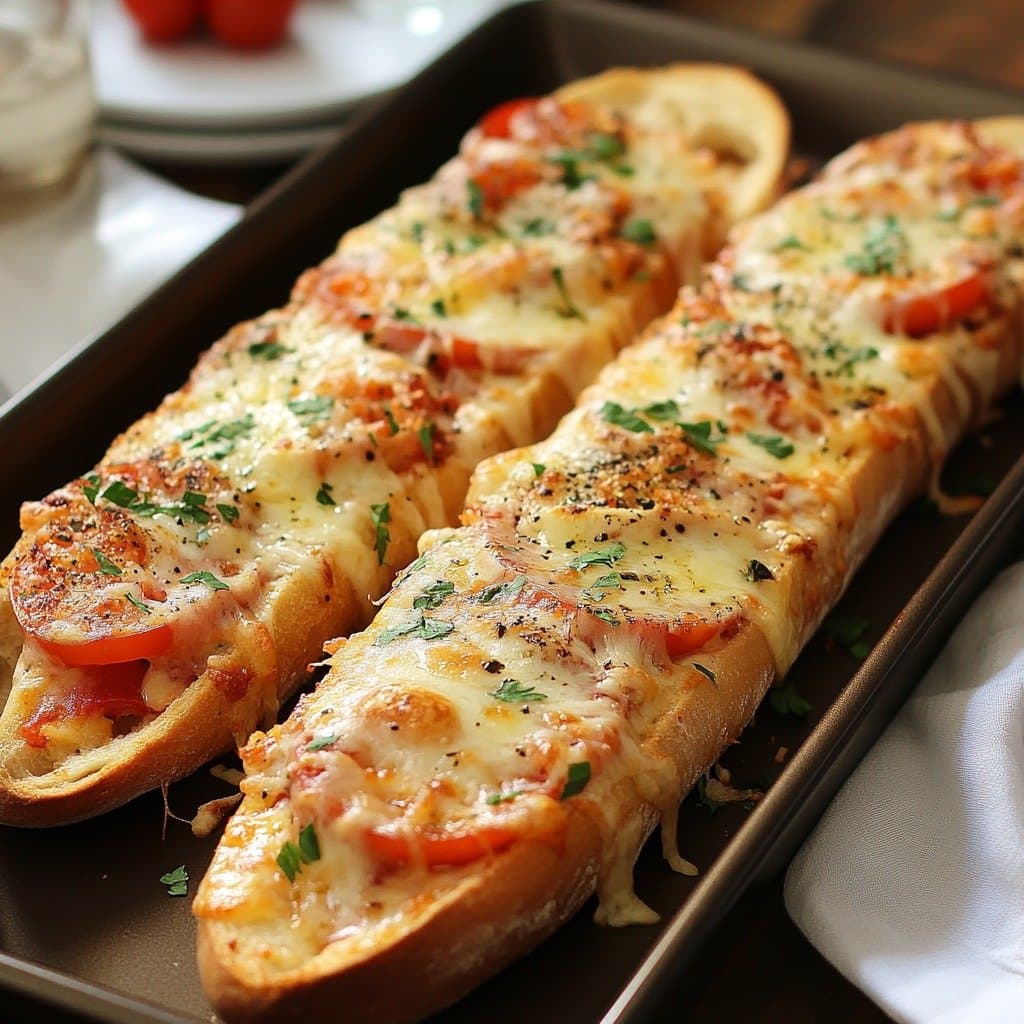 Recette de Recette Baguette Gratinée façon Pizza