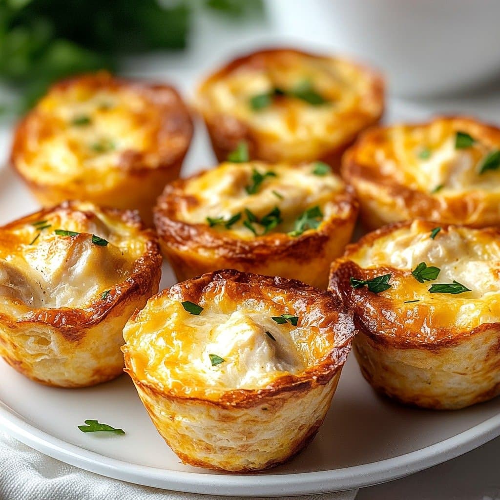 Mini Quiches Sans Croûte Poulet & Fromage
