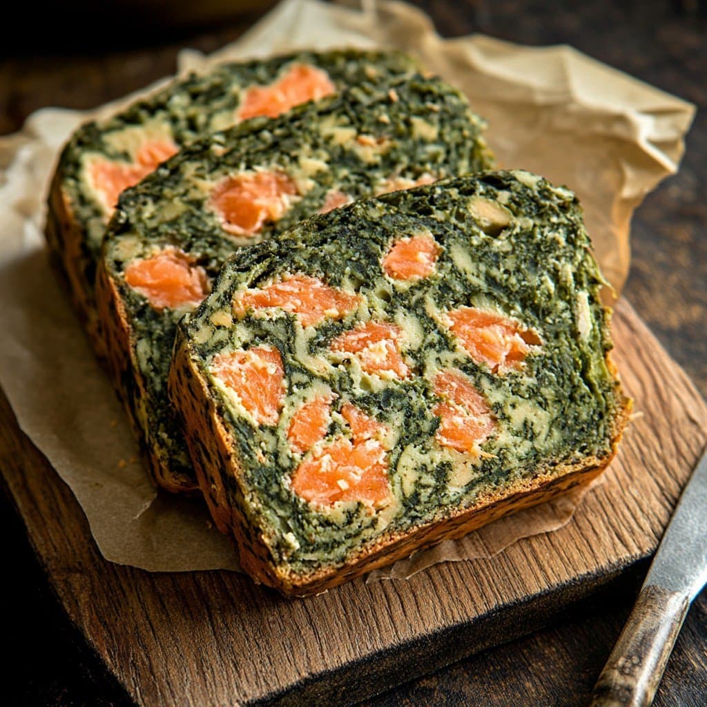 Recette de Recette Cake Salé Épinards, Saumon & Fromage Crémeux