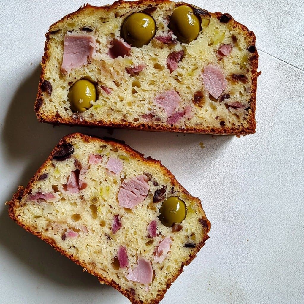 Recette de Recette Cake Salé Jambon, Lardons & Olives Vertes