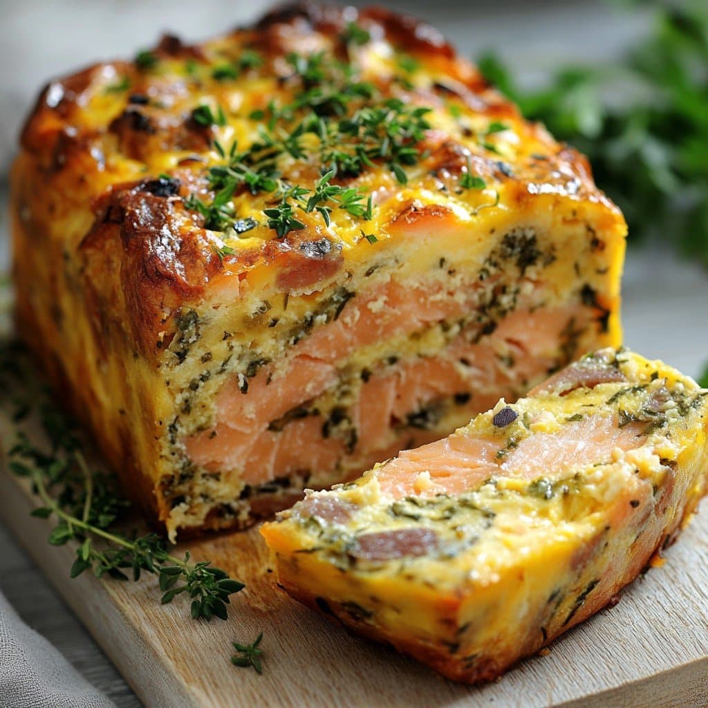 Cake Salé Saumon, Herbes & Fromage Fondant